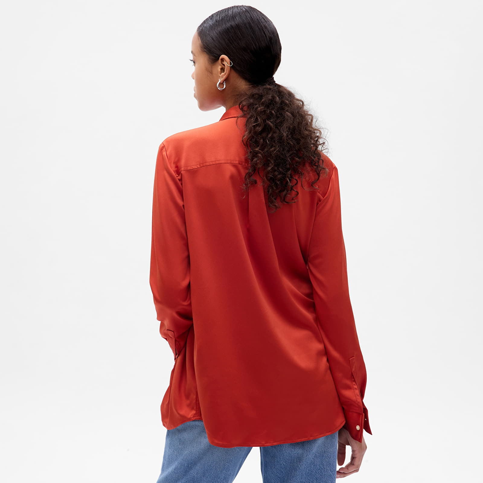 Women's Shirts GAP Satin Boyfriend Shirt Cornucopia
