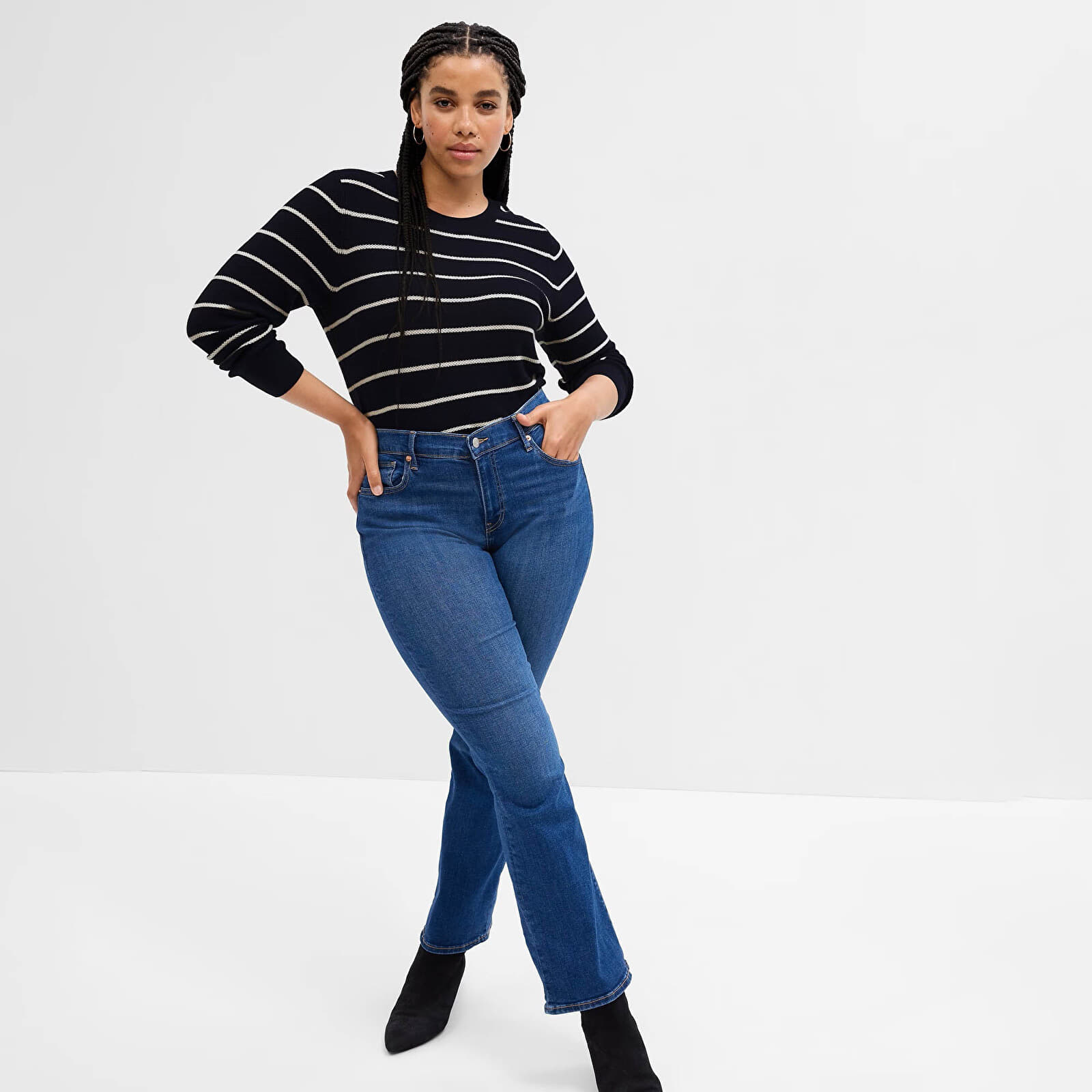 Women's Sweaters GAP Bella Crew Navy Stripe