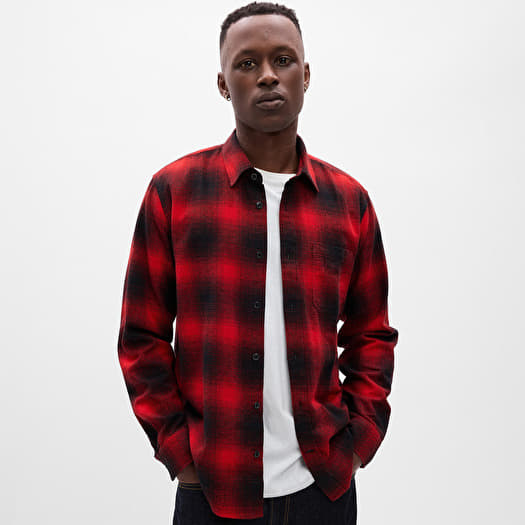 GAP Flannel  Shirt Red Black Plaid