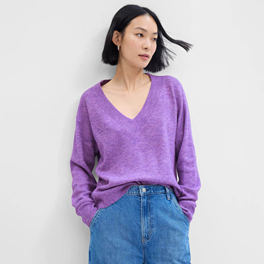 GAP V Neck Sweater Lilac Blossom Melange
