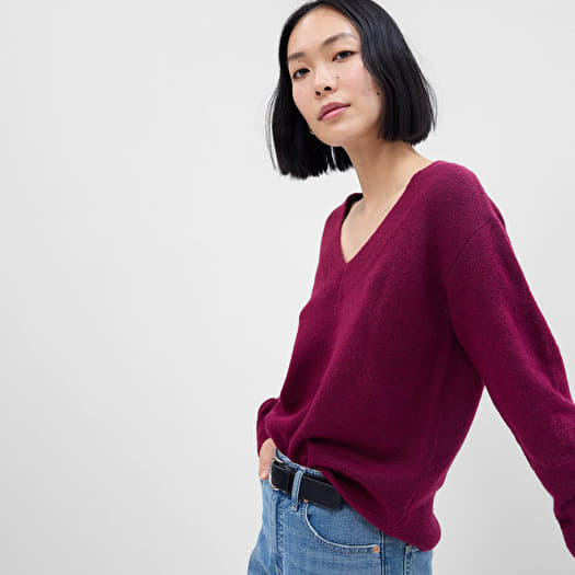 GAP V Neck Sweater Acai Berry