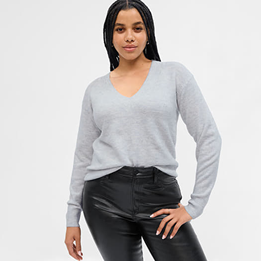GAP V Neck Sweater Light Heather Grey