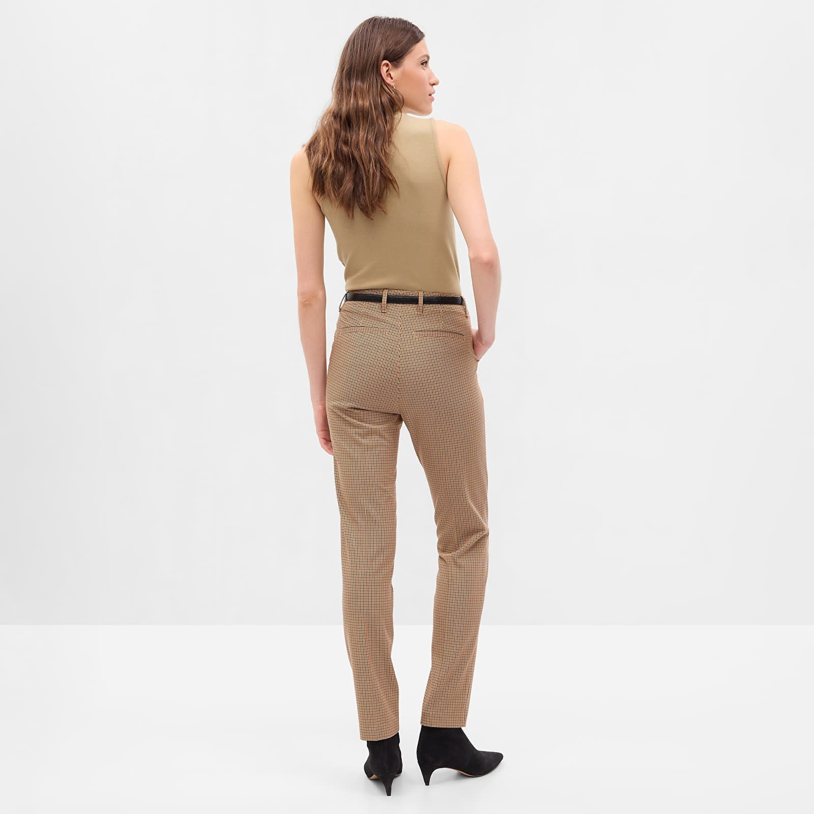 Damesbroeken GAP Suiting Trousers Brown Plaid