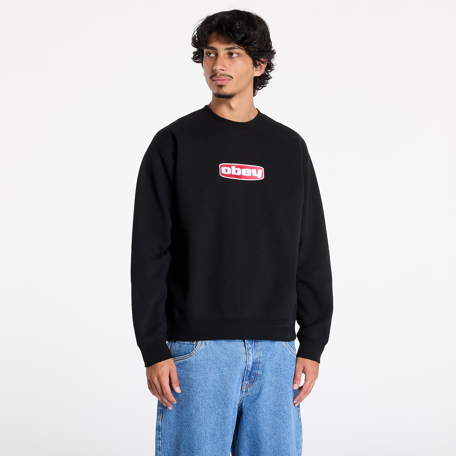 Men's sweatshirts OBEY Dago Crew Sweatshirt Black