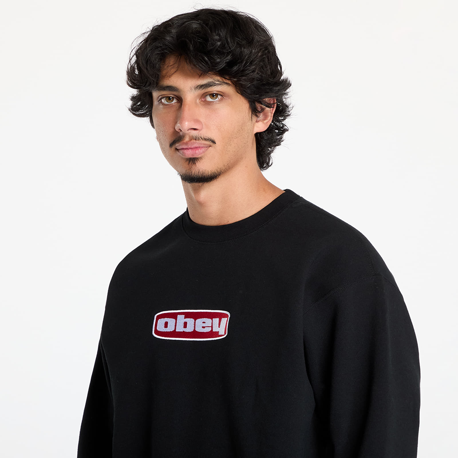 Men's sweatshirts OBEY Dago Crew Sweatshirt Black