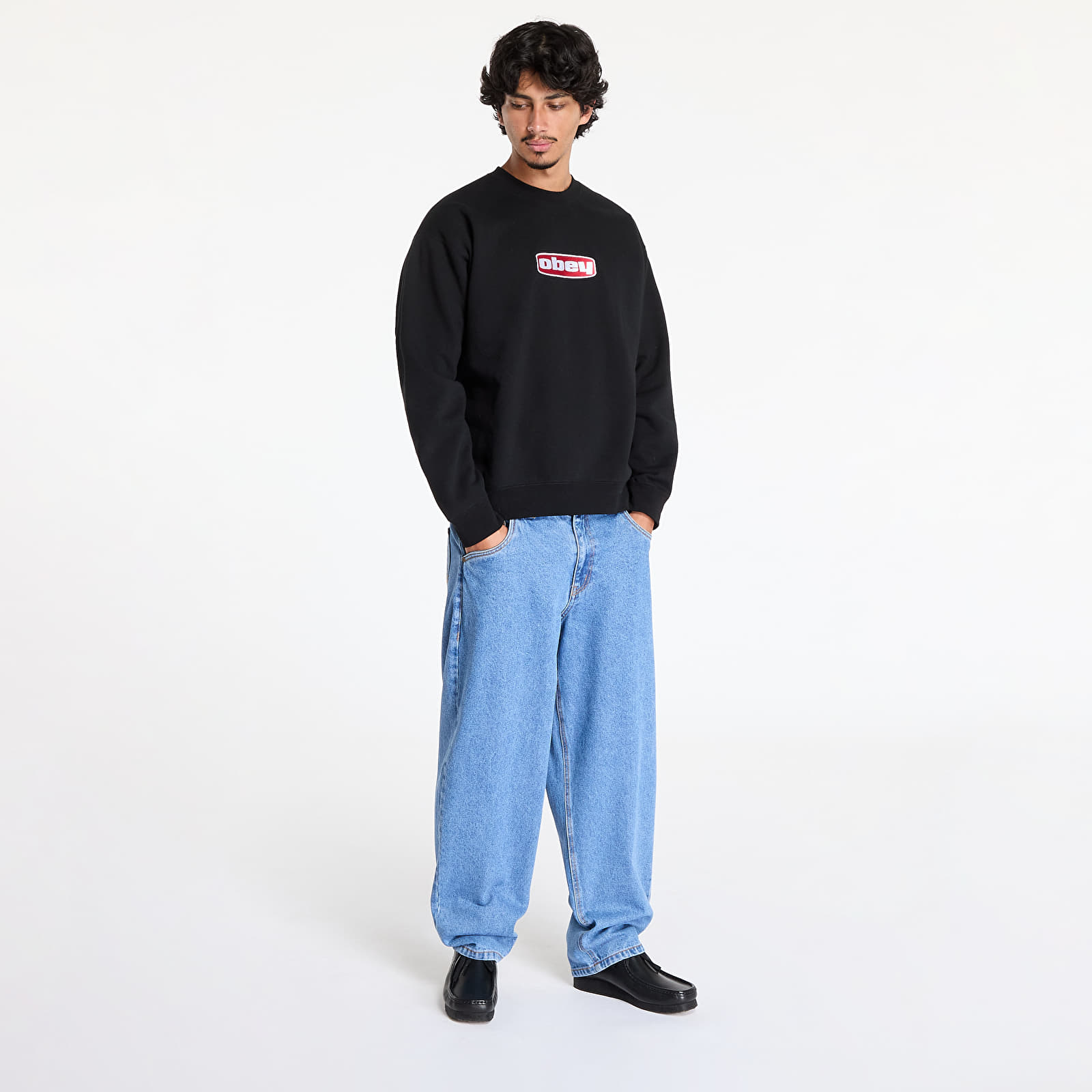 Men's sweatshirts OBEY Dago Crew Sweatshirt Black