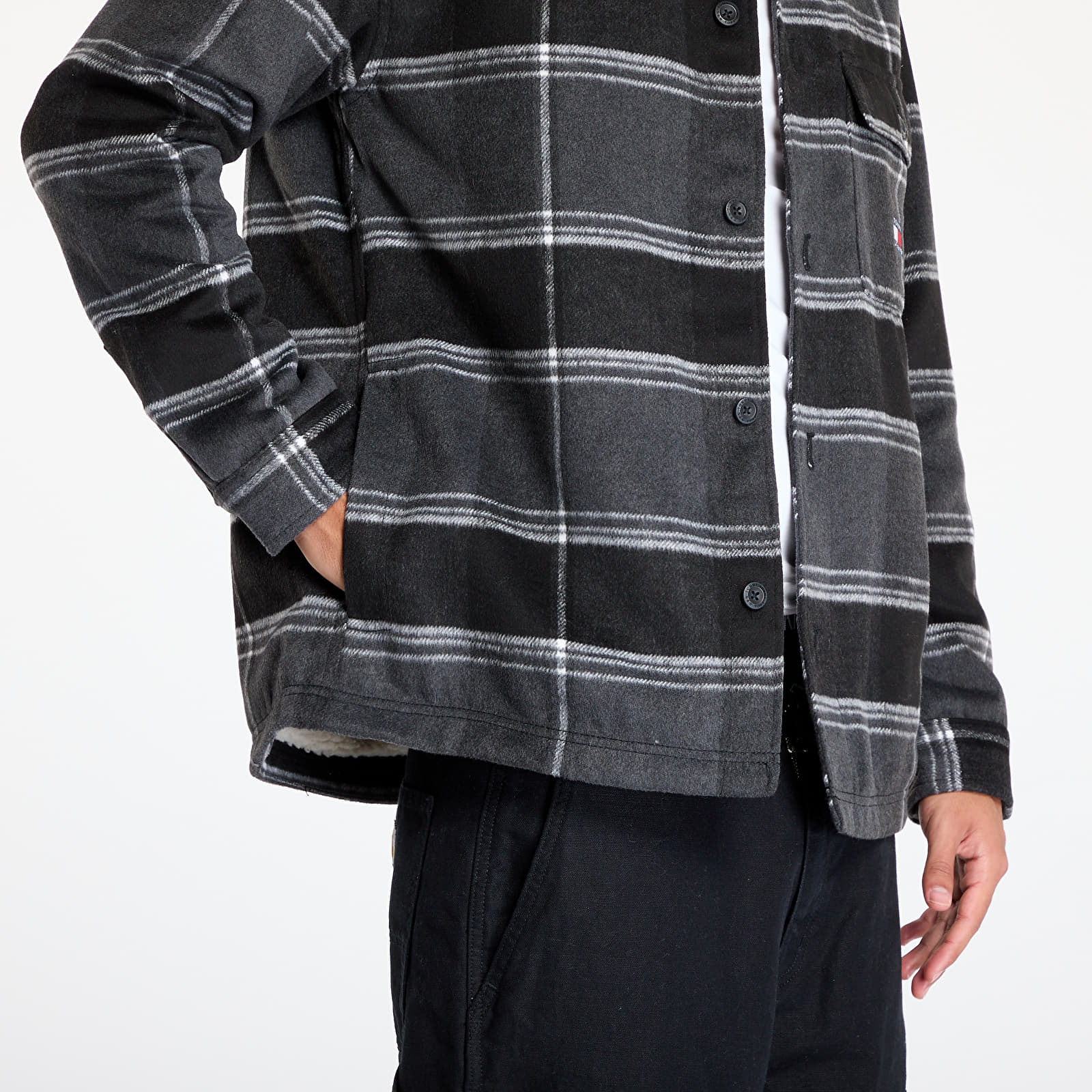 Overshirts Tommy Jeans Check Sherpa Overshirt Black Check