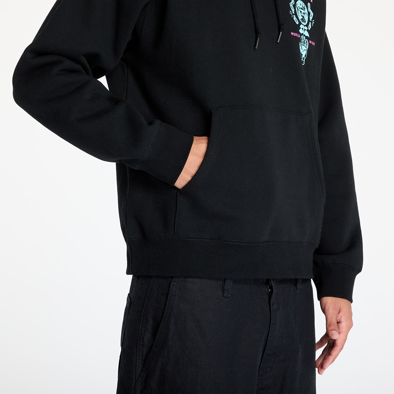 Men's sweatshirts OBEY Helping Hand Hoodie Black