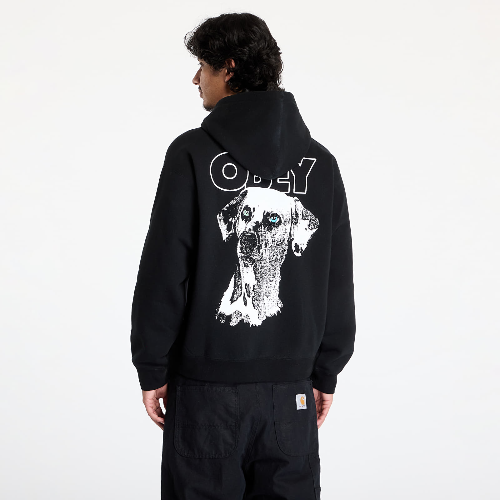 Herren-Sweatshirts OBEY Dalmation Hoodie Black