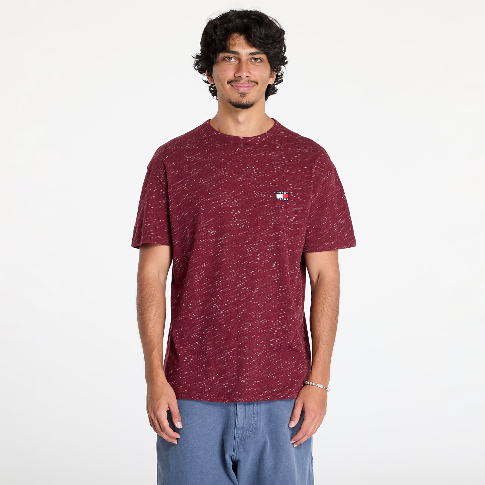 Camisetas hombre Tommy Jeans Regular Badge Tee Deep Rouge
