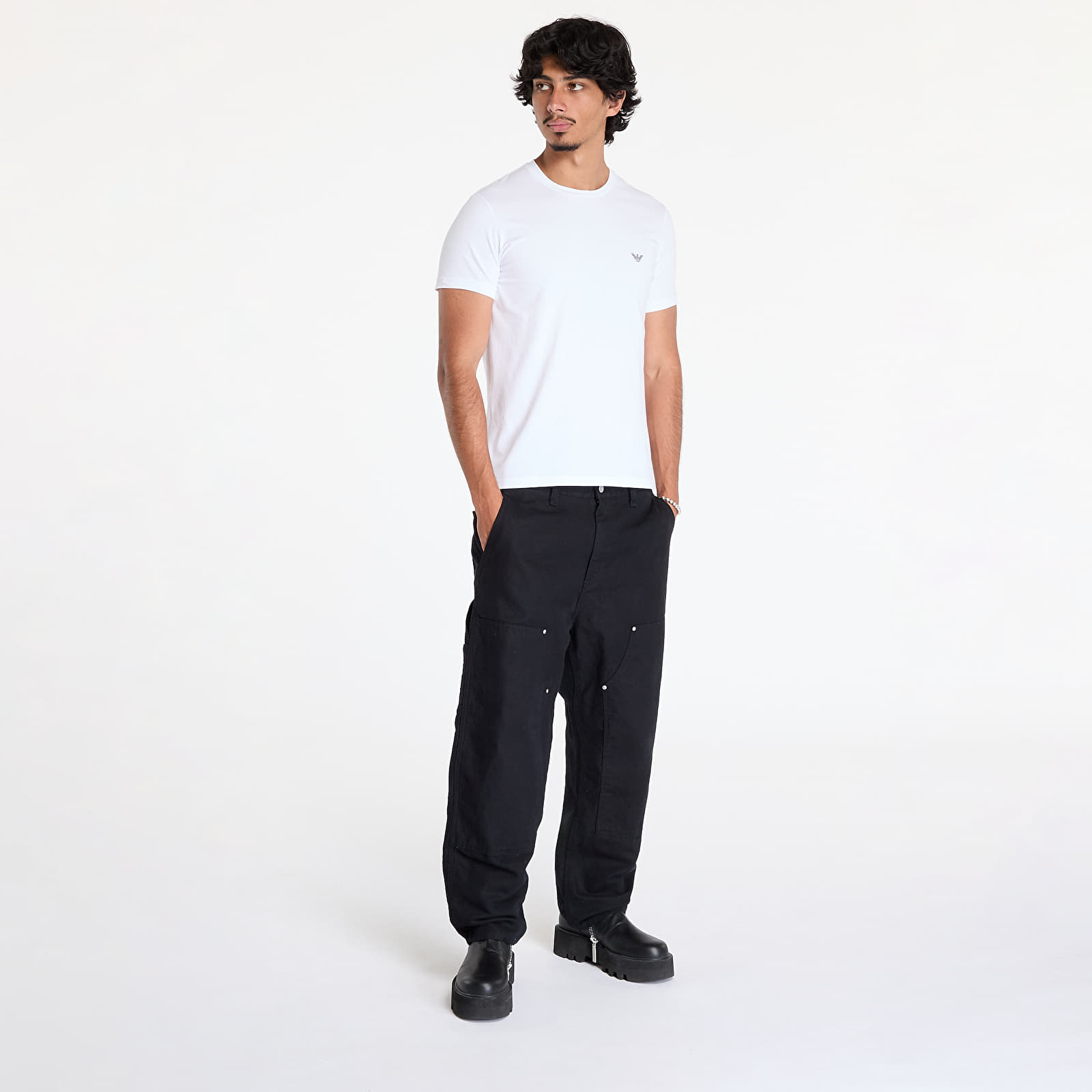 Majice EA7 Emporio Armani Men's Knit T-Shirt 2-Pack Nero/ Bianco