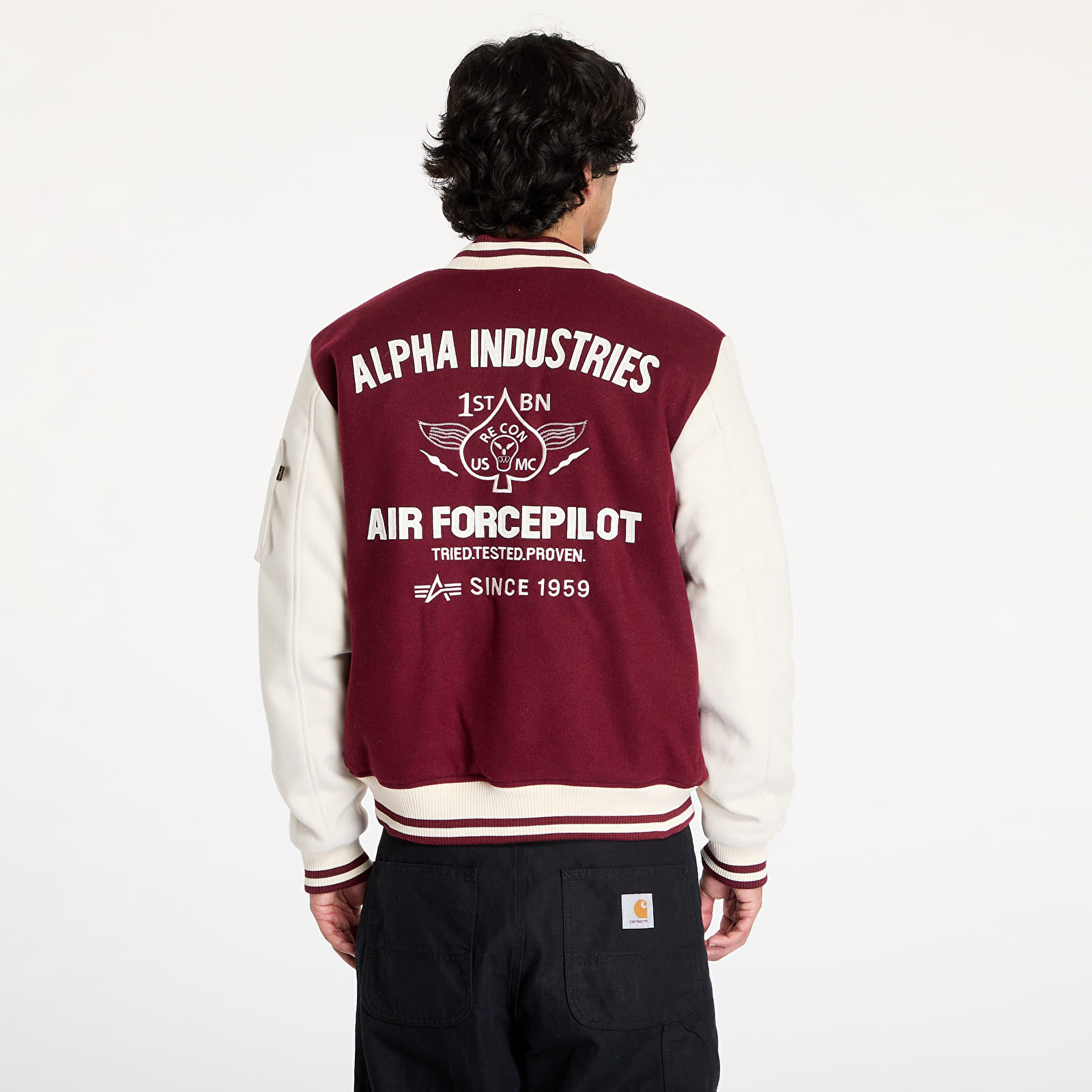Jacken Alpha Industries Varsity Air Force Jacket Burgundy