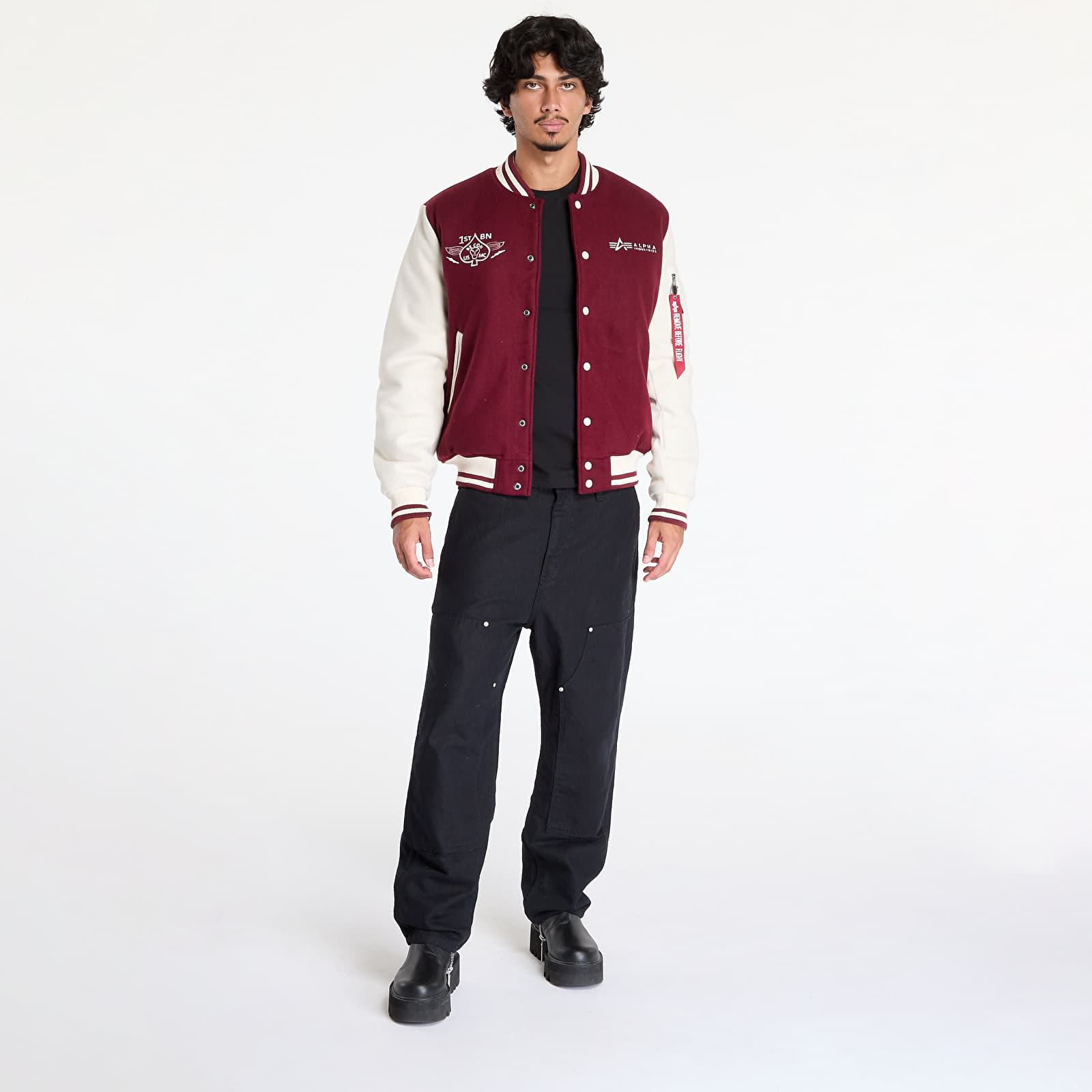 Jacken Alpha Industries Varsity Air Force Jacket Burgundy