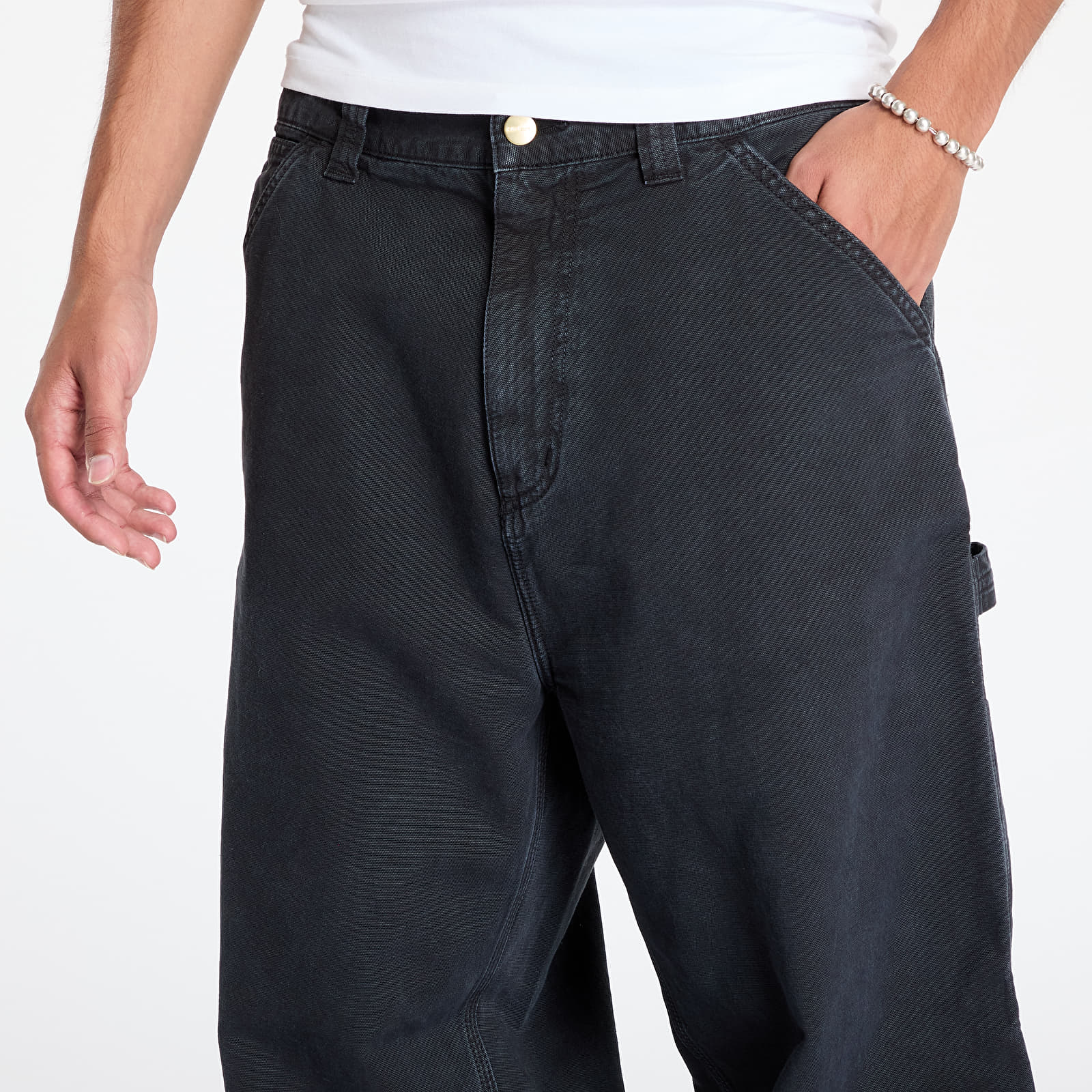 Pantalones Carhartt WIP OG Single Knee Pant Black Stone Dyed
