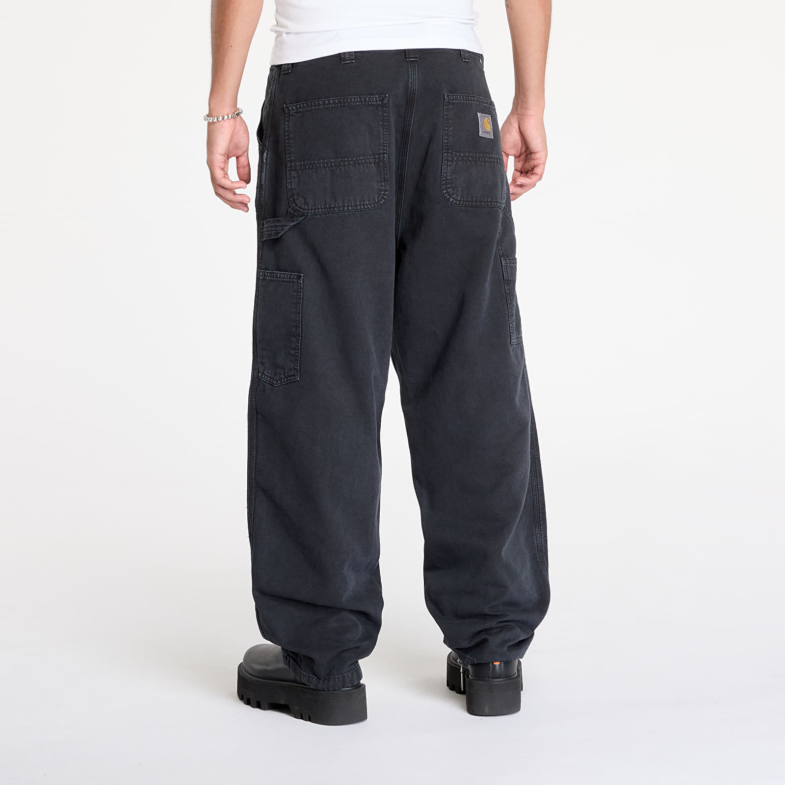 Pantalones Carhartt WIP OG Single Knee Pant Black Stone Dyed