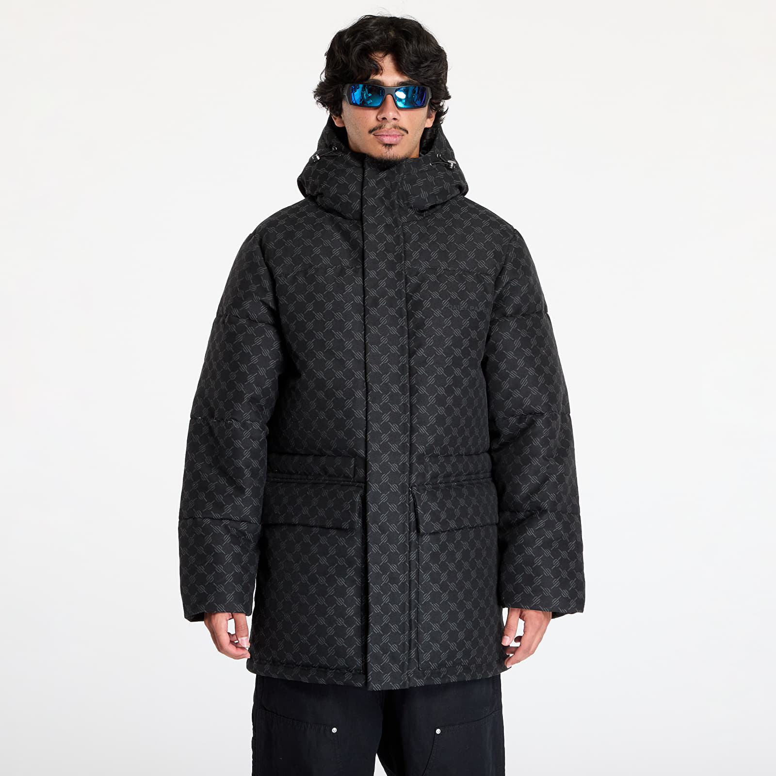 Herenjassen Daily Paper Oba Cotton Monogram Puffer Black