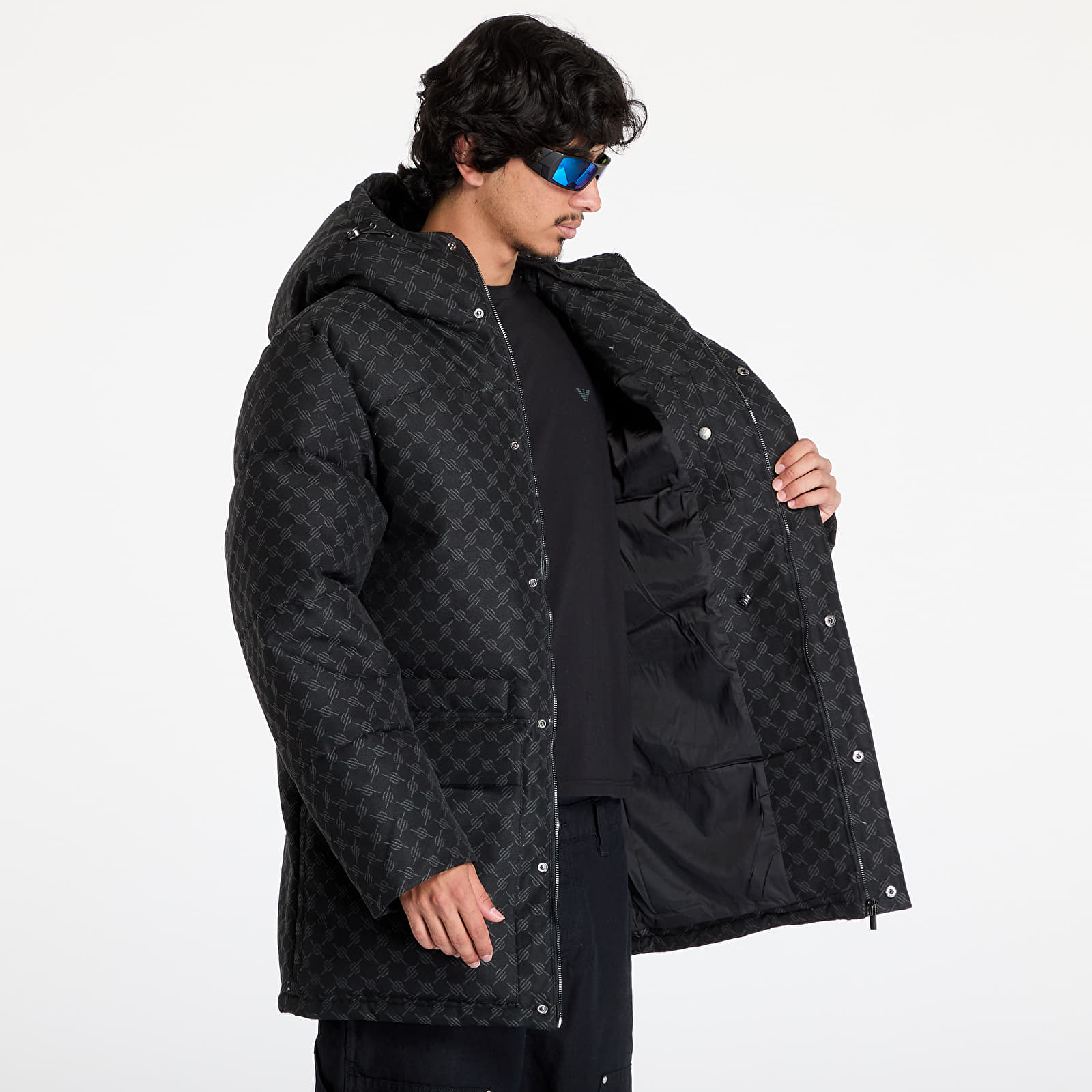 Herenjassen Daily Paper Oba Cotton Monogram Puffer Black