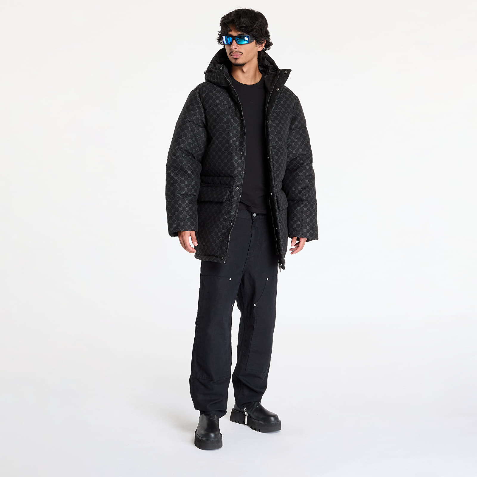Herenjassen Daily Paper Oba Cotton Monogram Puffer Black