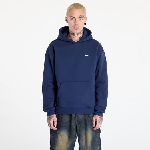 OBEY Bold Star Extra Heavy Hoodie Academy Navy