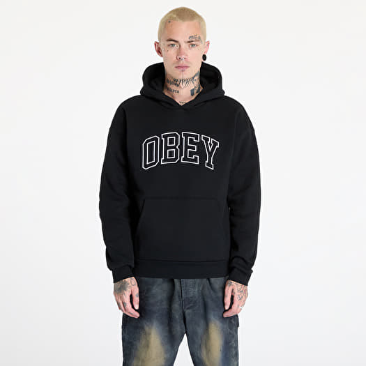 OBEY Collegiate Extra Heavy Hoodie II Black