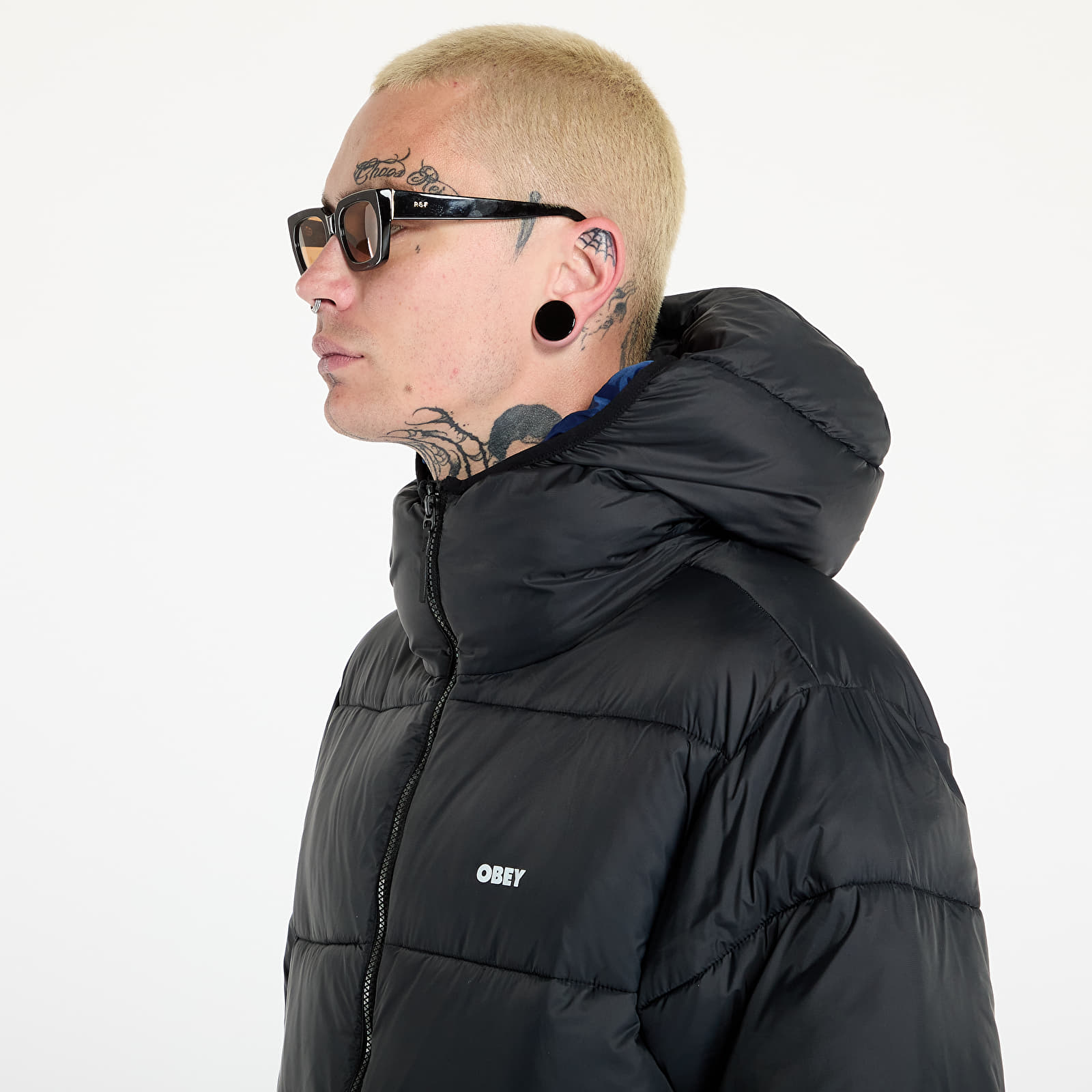 Herrenjacken OBEY Stratus Puffer Black