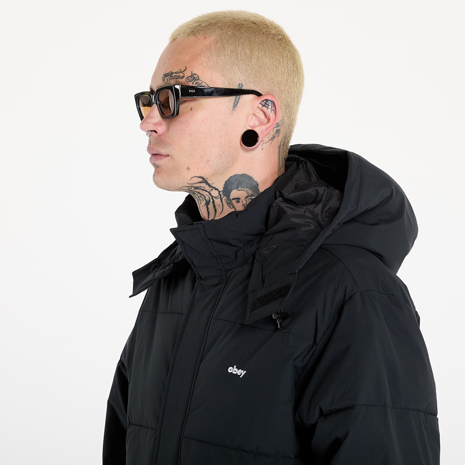 Herrenjacken OBEY Brunswick Puffer Black