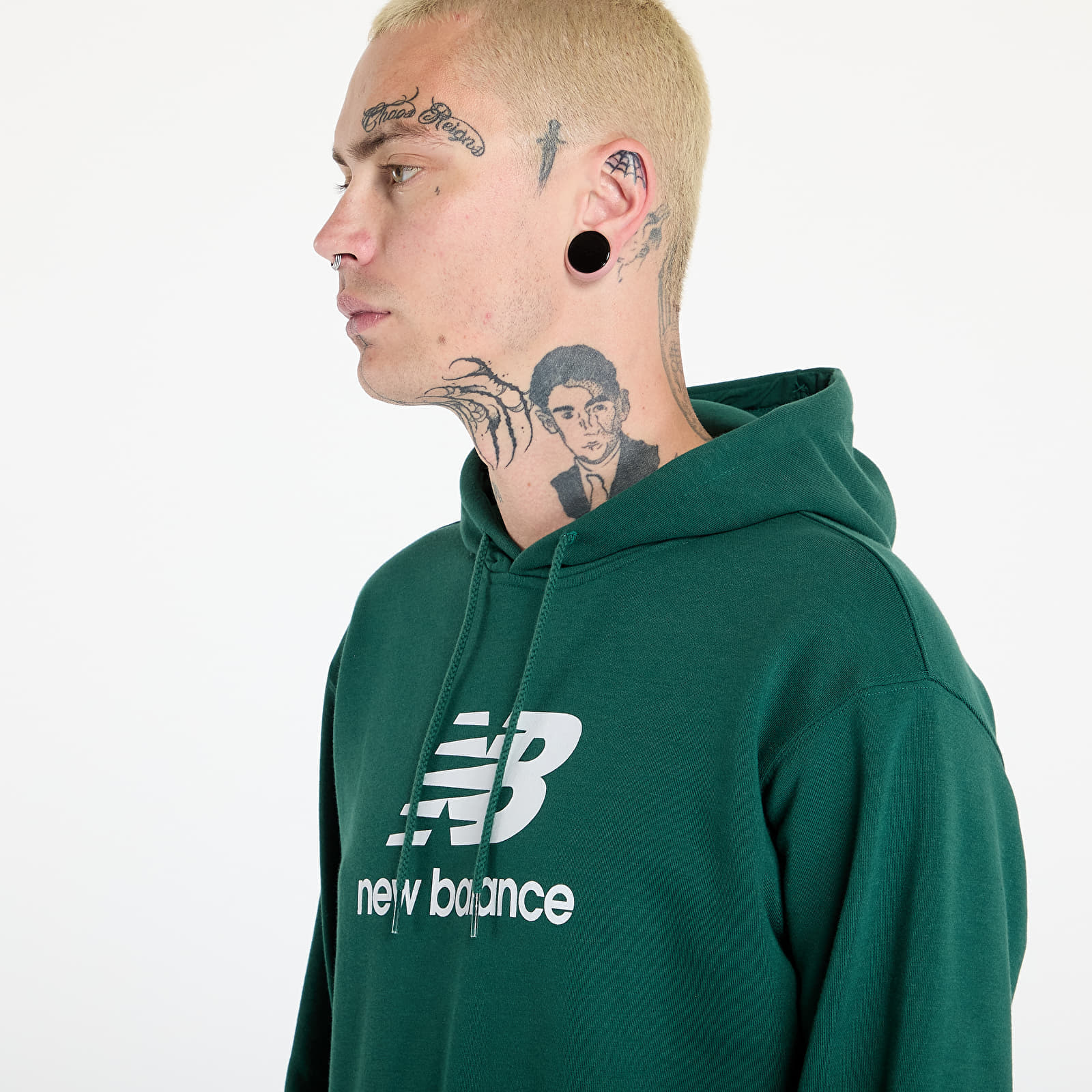 Hanorac New Balance Sport Essentials French Terry Logo Hoodie Nightwatch Green - 1 | YEO