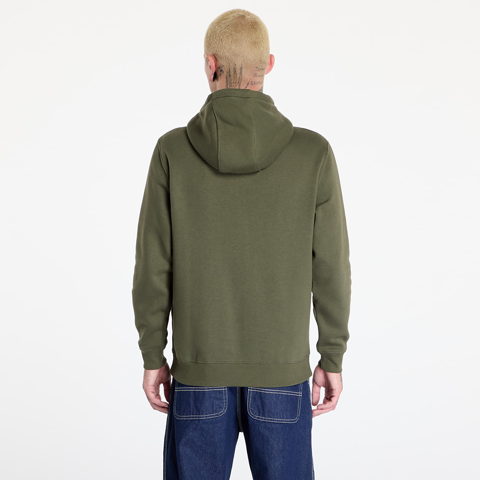 Bluzy męskie Tommy Jeans Regular Flag Zip Through Hoodie Fatique Green