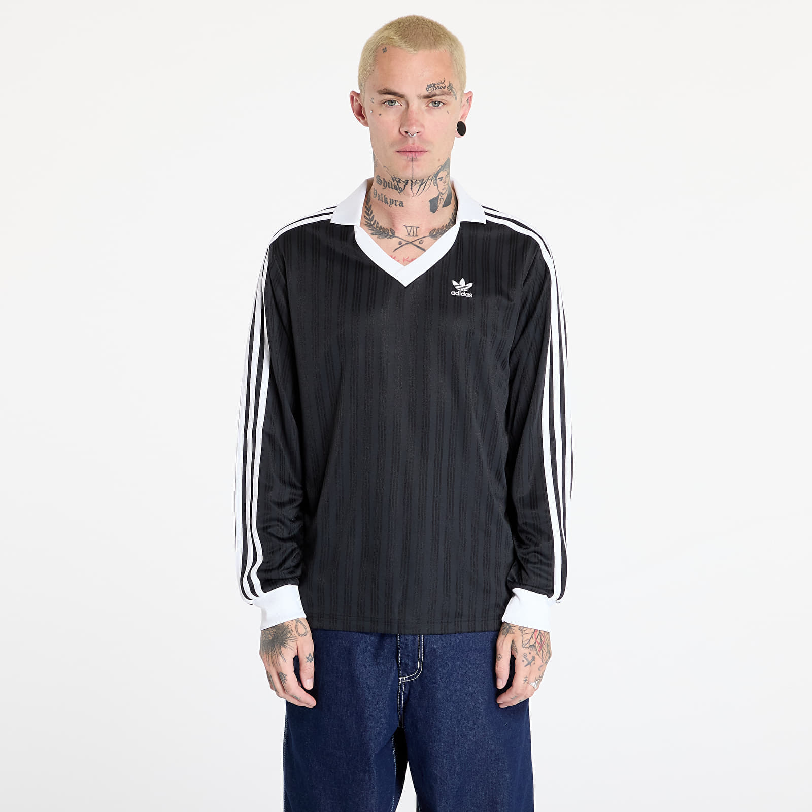 T-shirt adidas Adicolor Piqué Football Long Sleeve T-Shirt Black L