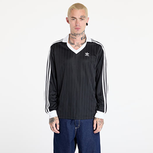 Tricou adidas Adicolor Piqué Football Long Sleeve T-Shirt Black