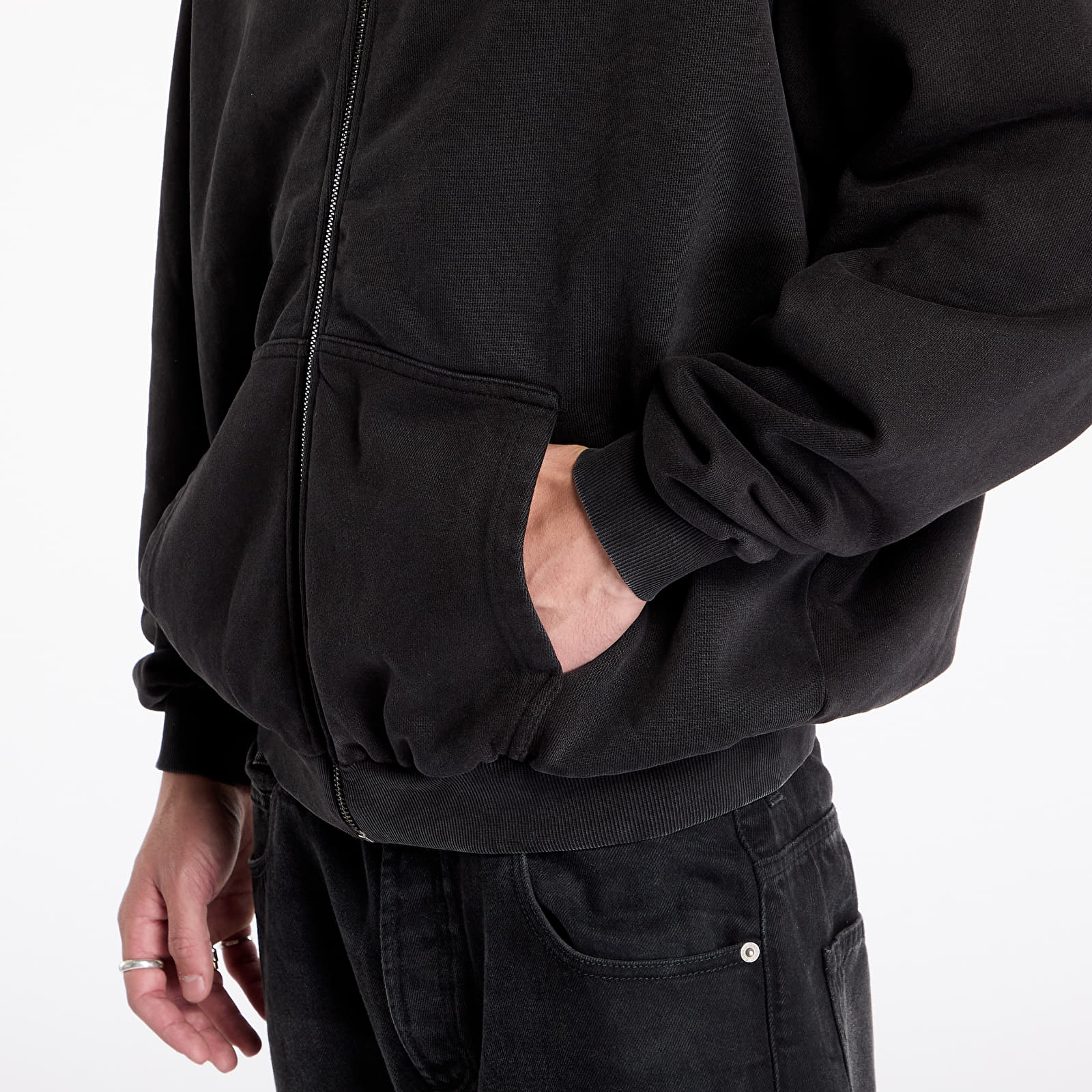 Hoodies and sweatshirts  Karl Kani Autograph Heavy OS Zip Hoodie Black