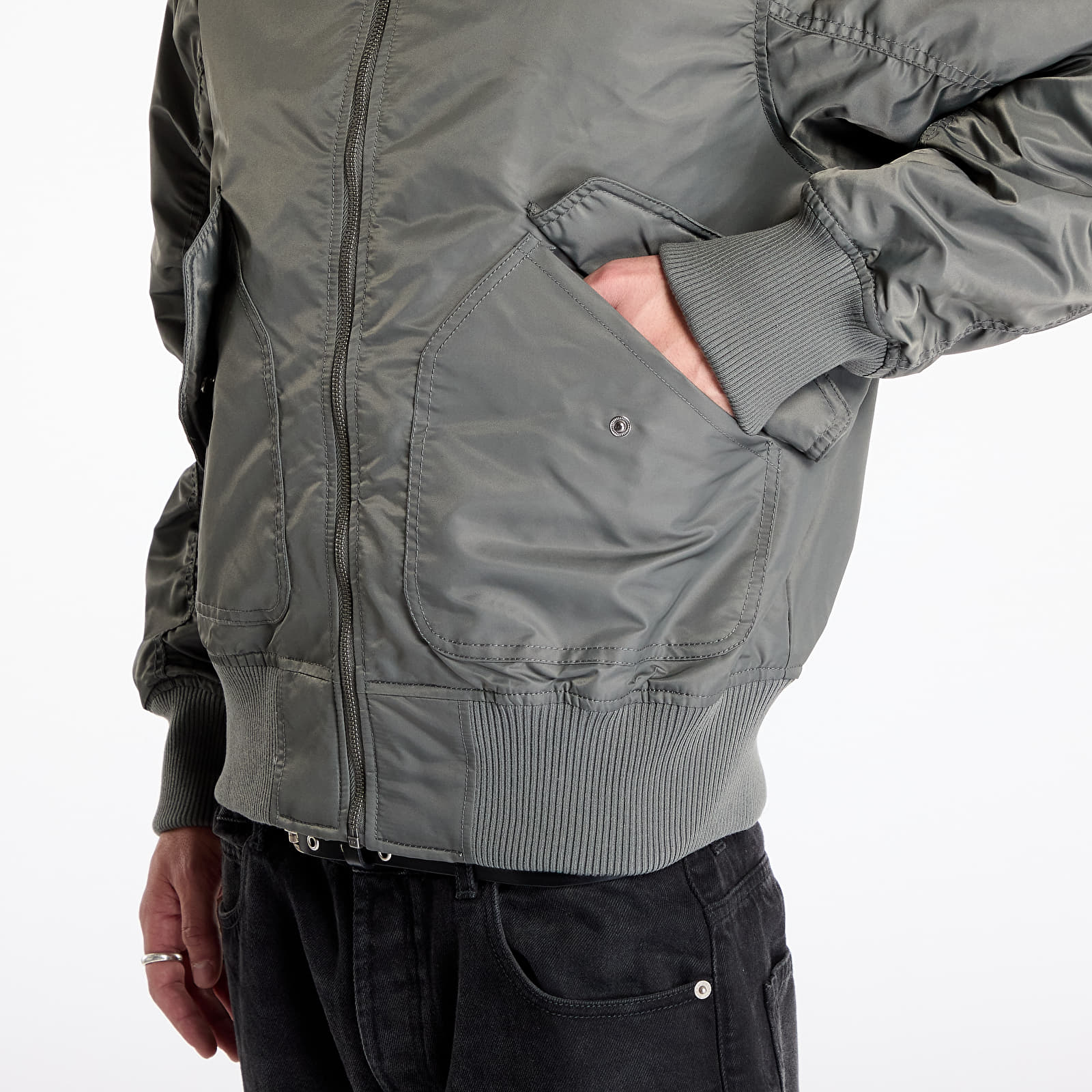 Chaquetas Karl Kani Small Signature Distressed Bomber Jacket Anthracite