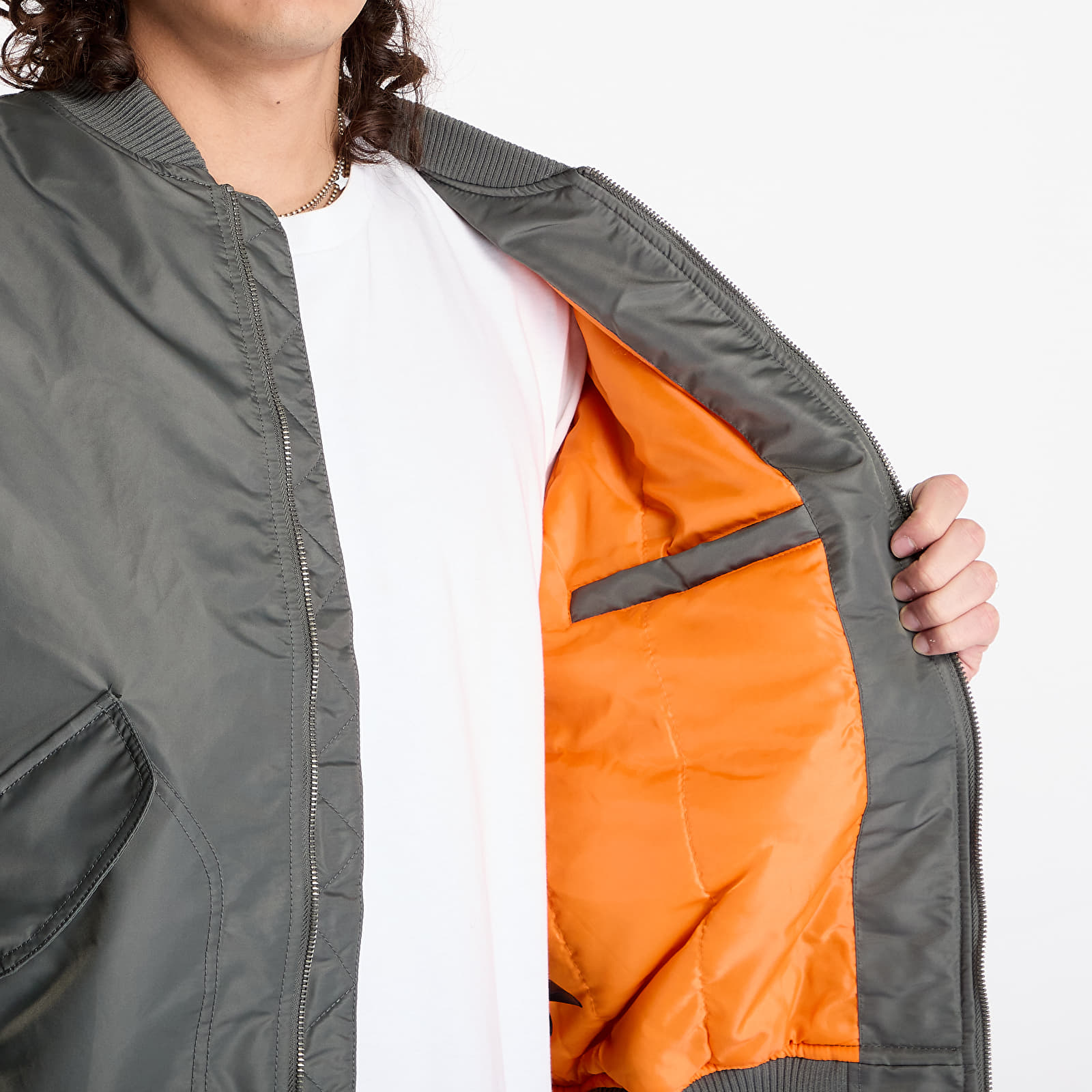 Chaquetas Karl Kani Small Signature Distressed Bomber Jacket Anthracite