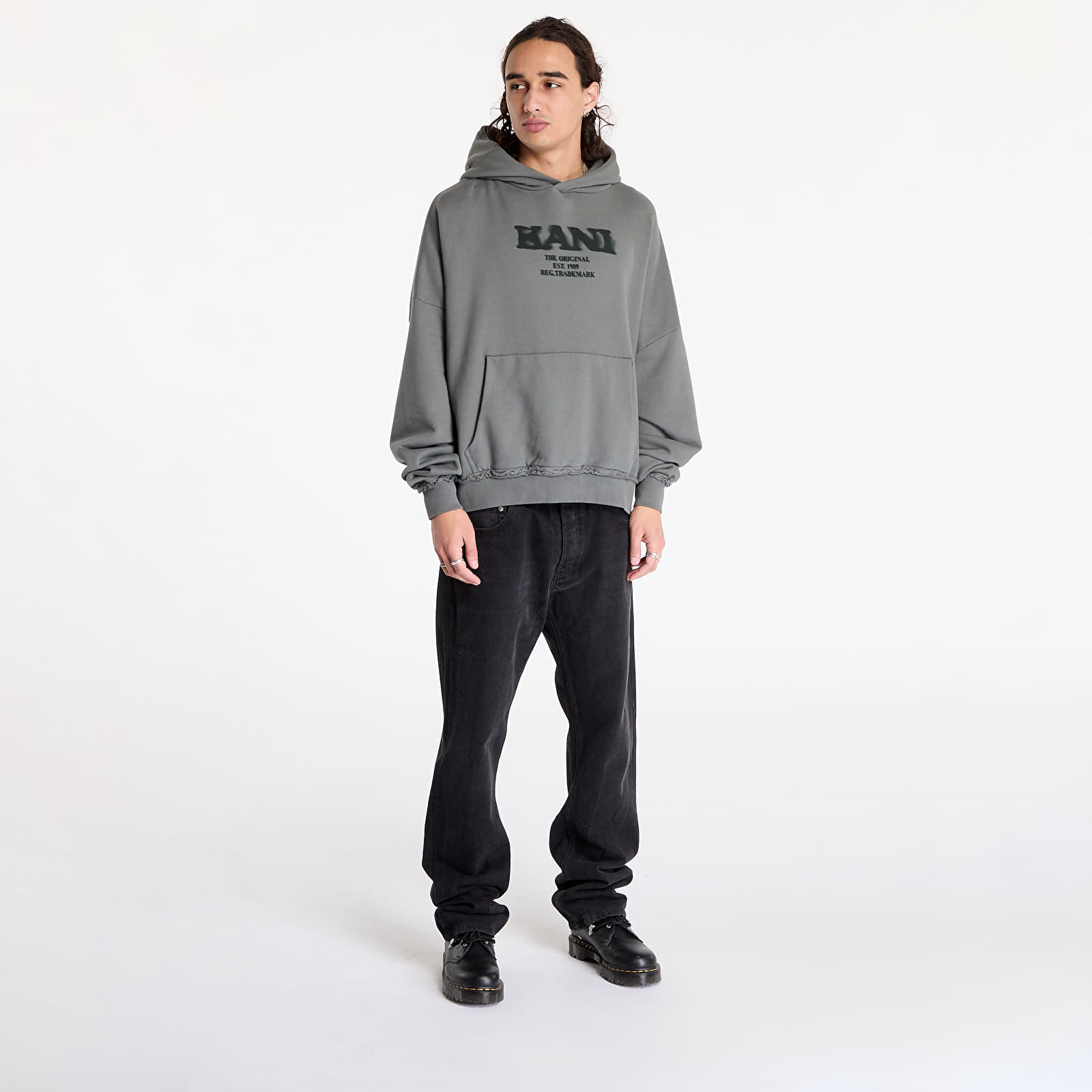 Sweatshirts Karl Kani Retro Sprayed OS Hoodie Anthracite