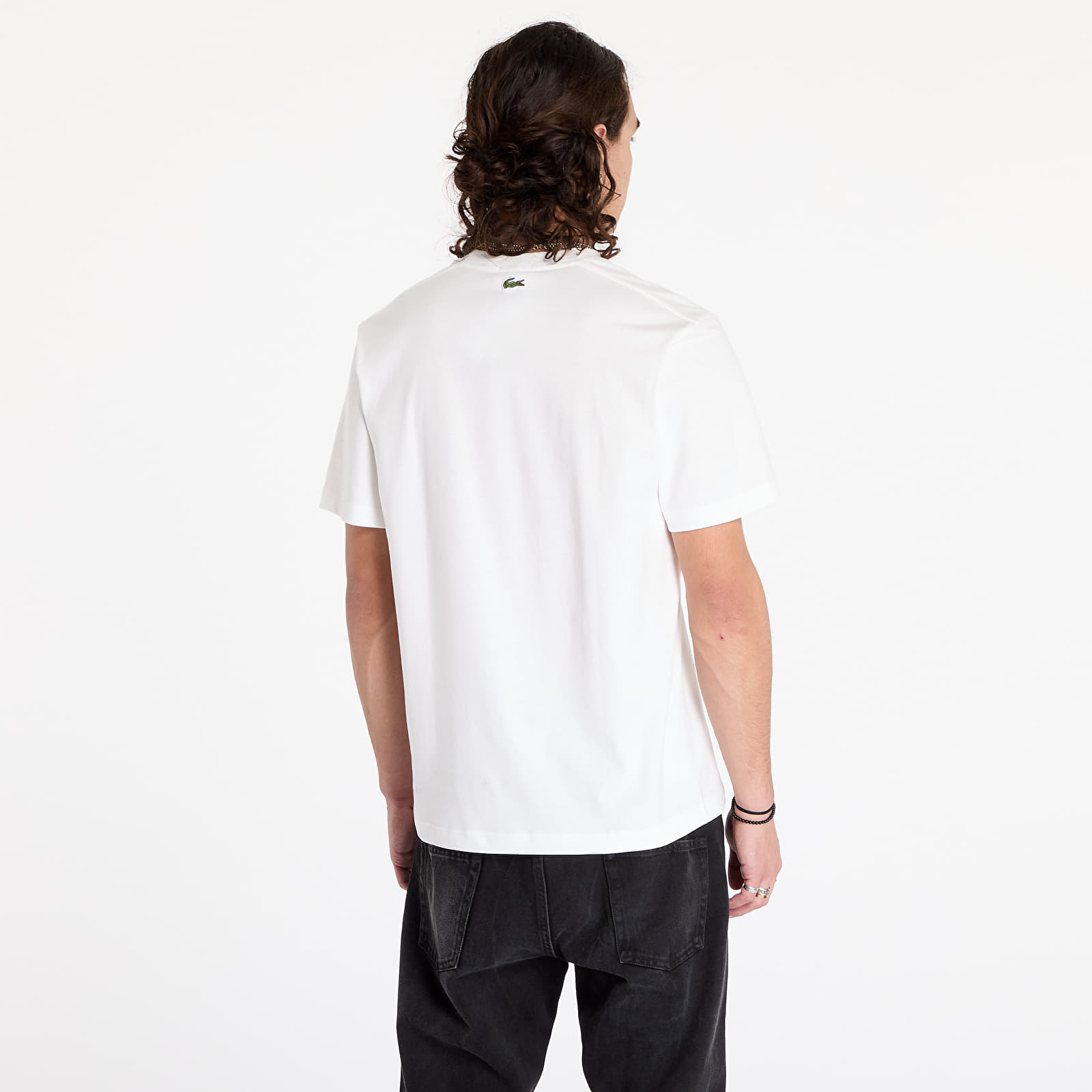 T-shirts LACOSTE Signature Print Cotton T-shirt Flour