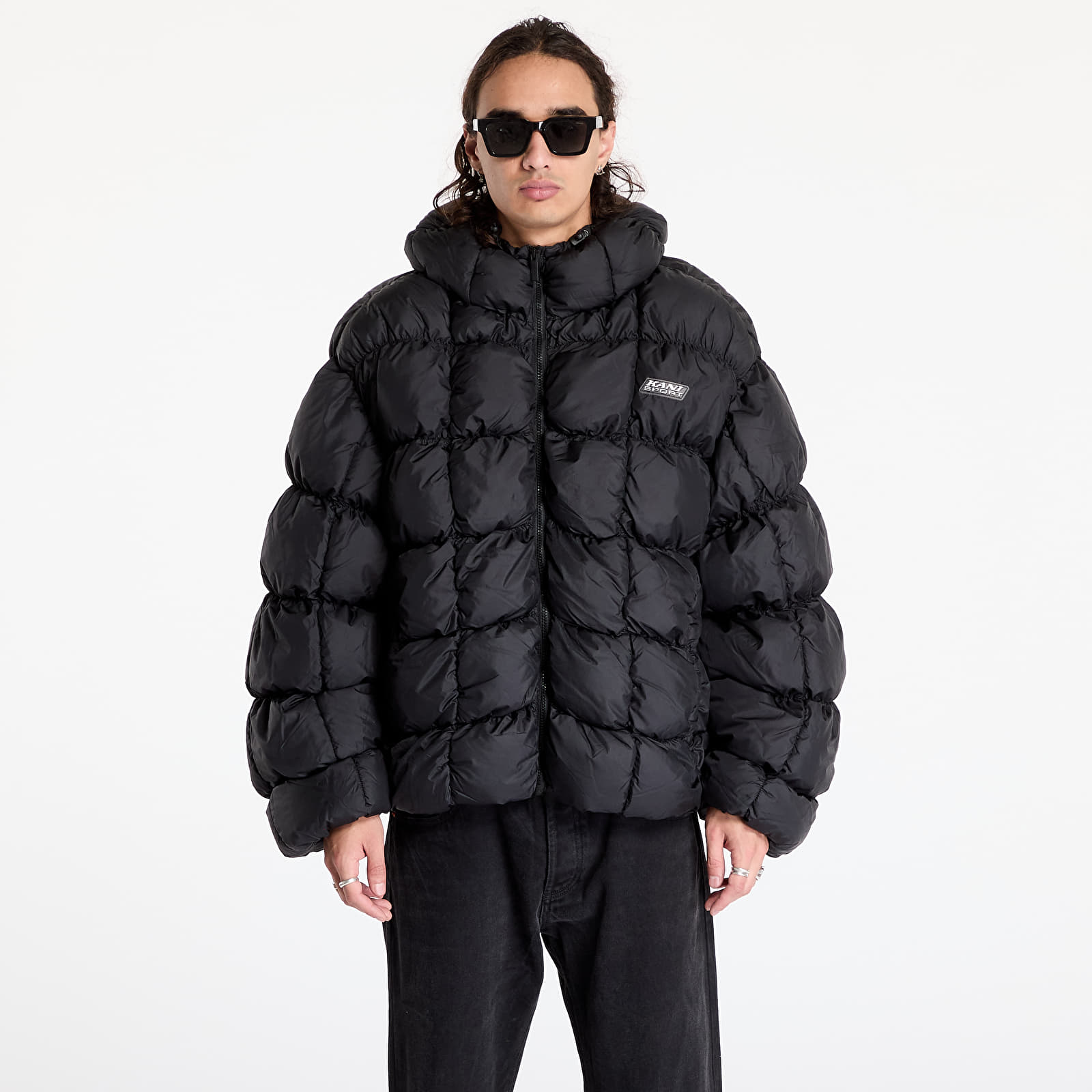 Jackets Karl Kani Sport Patch Square Quilted Puffer Jacket Black Queens