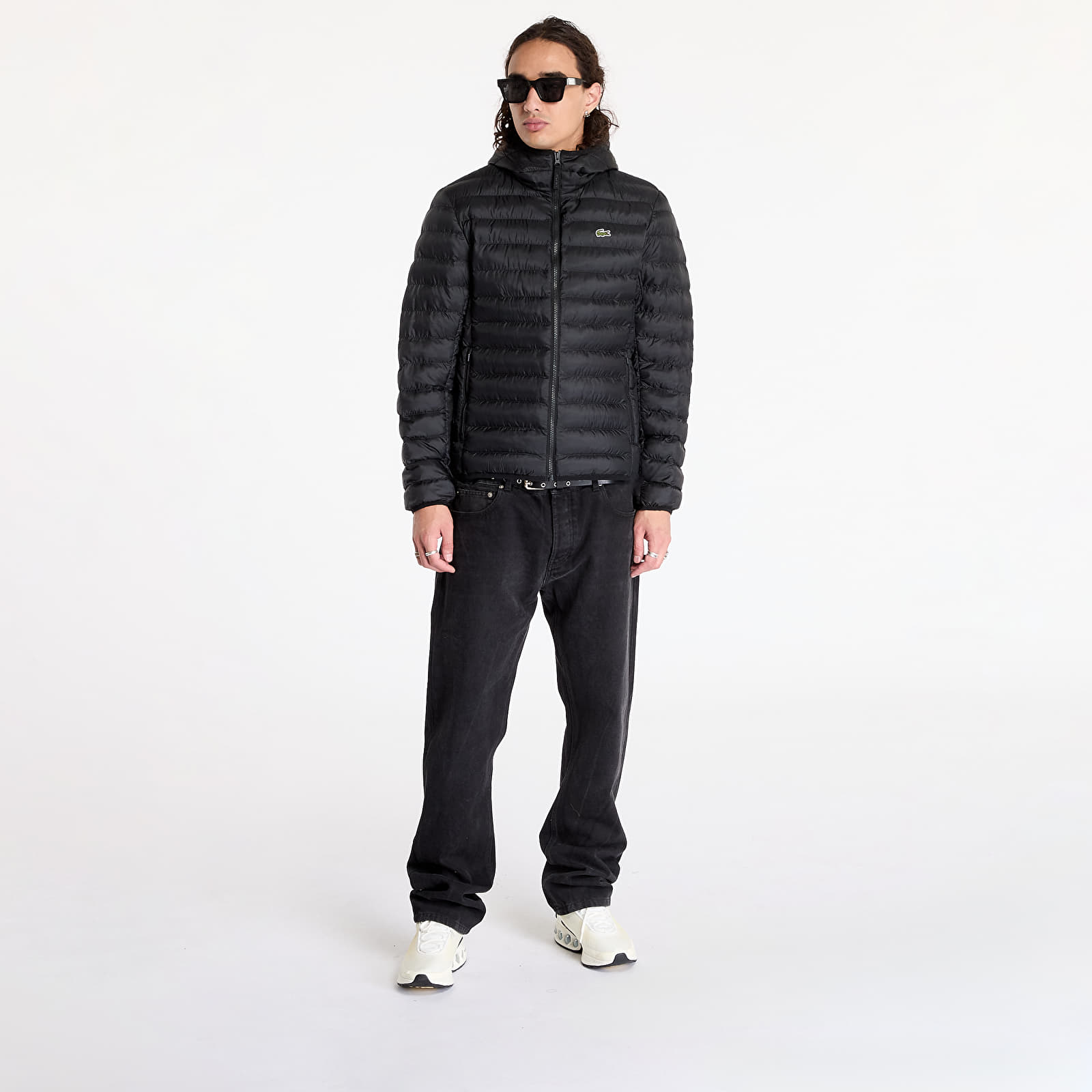 Vīriešu jakas LACOSTE Water-Repellent Quilted Puffed Jacket Black
