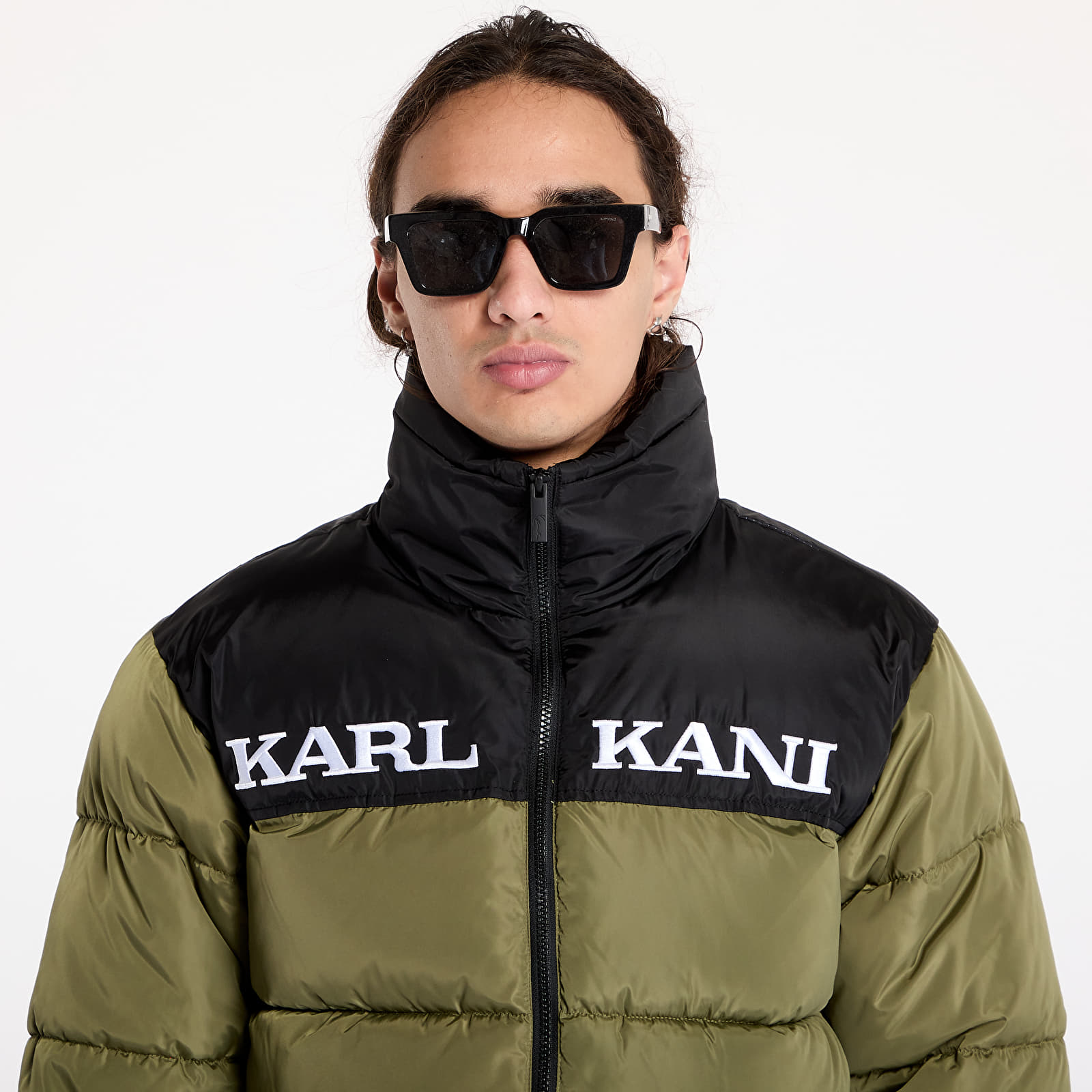 Vestes Karl Kani Retro Essential Puffer Jacket Olive
