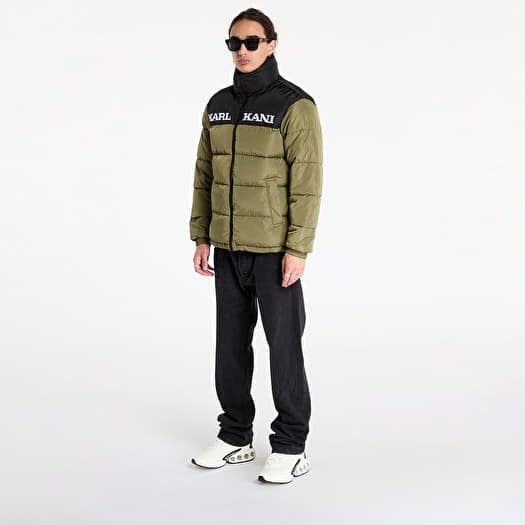 Jackets Karl Kani Retro Essential Puffer Jacket Olive Queens