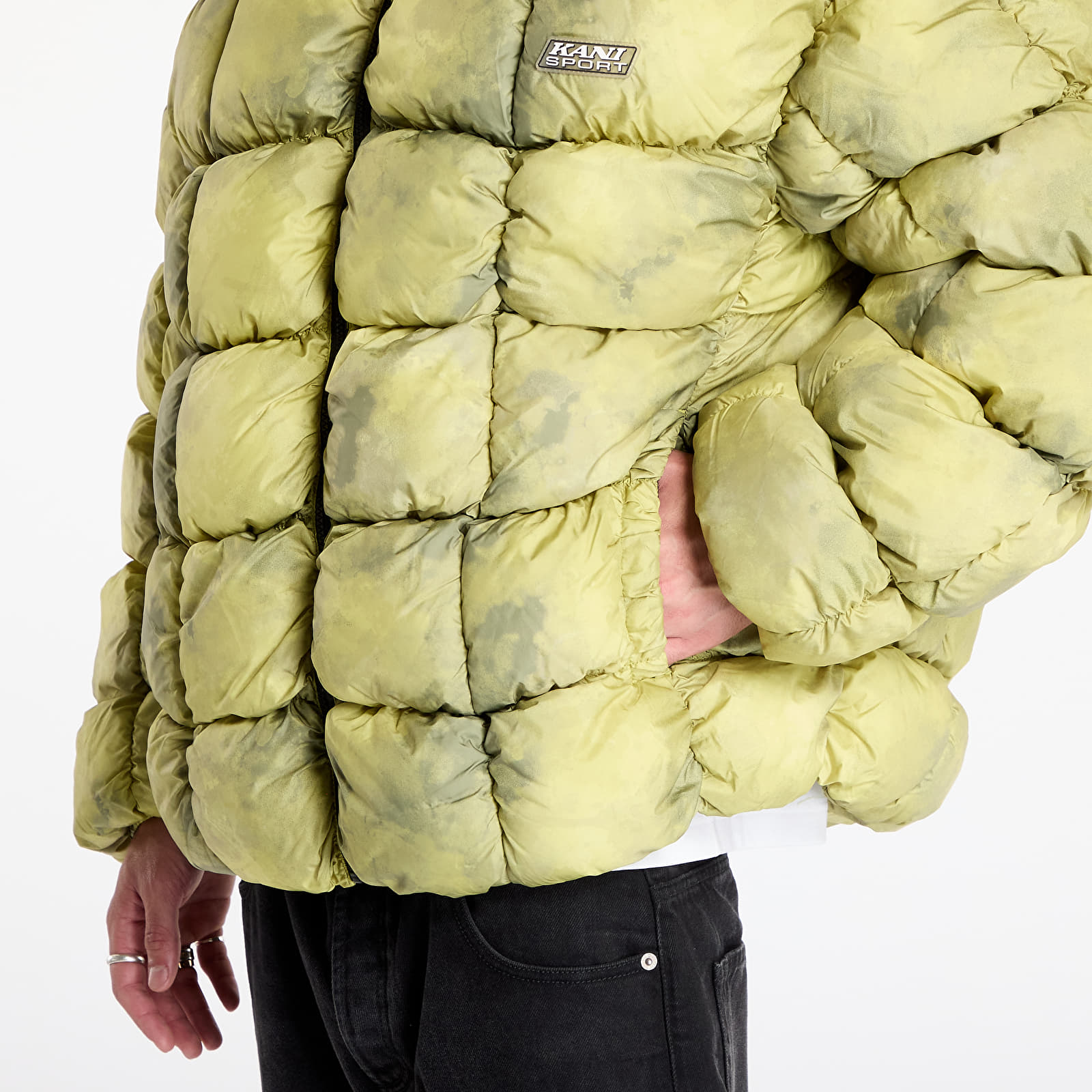 Chaquetas Karl Kani Sport Patch Square Quilted Puffer Jacket Lime Green