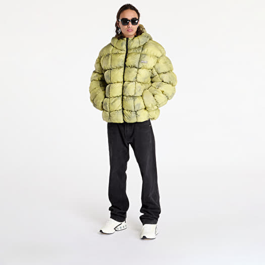 Jackets Karl Kani Sport Patch Square Quilted Puffer Jacket Lime Green Queens