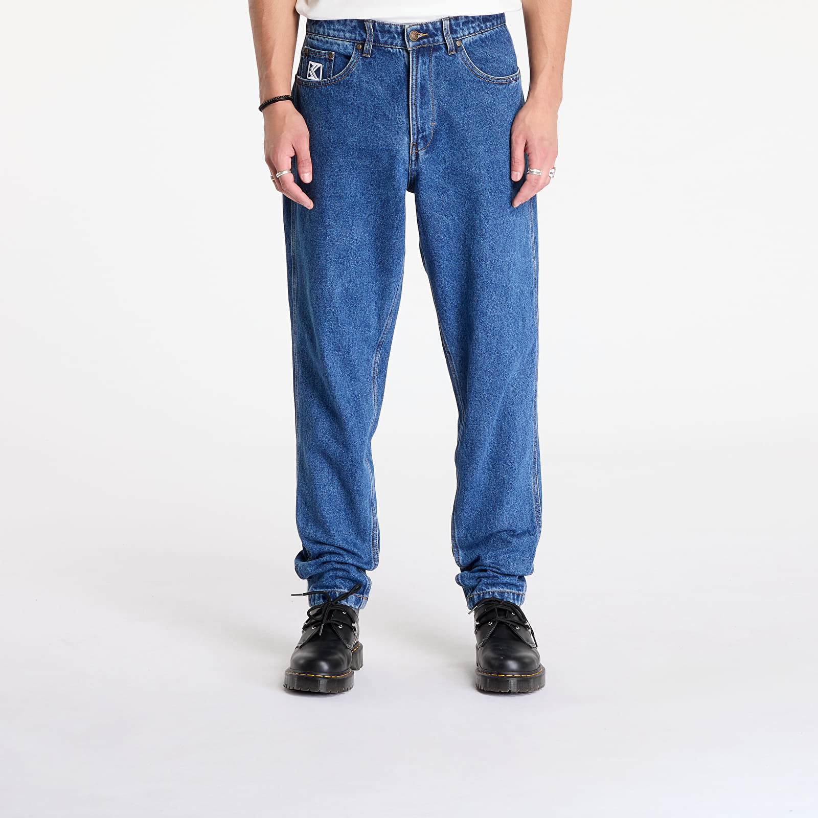 Jeans und Hosen Karl Kani KK Small Signature Tapered Five Pocket Denim Dark Indigo