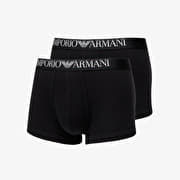 EA7 Emporio Armani Men's Knit Trunk 2-Pack Nero/ Nero