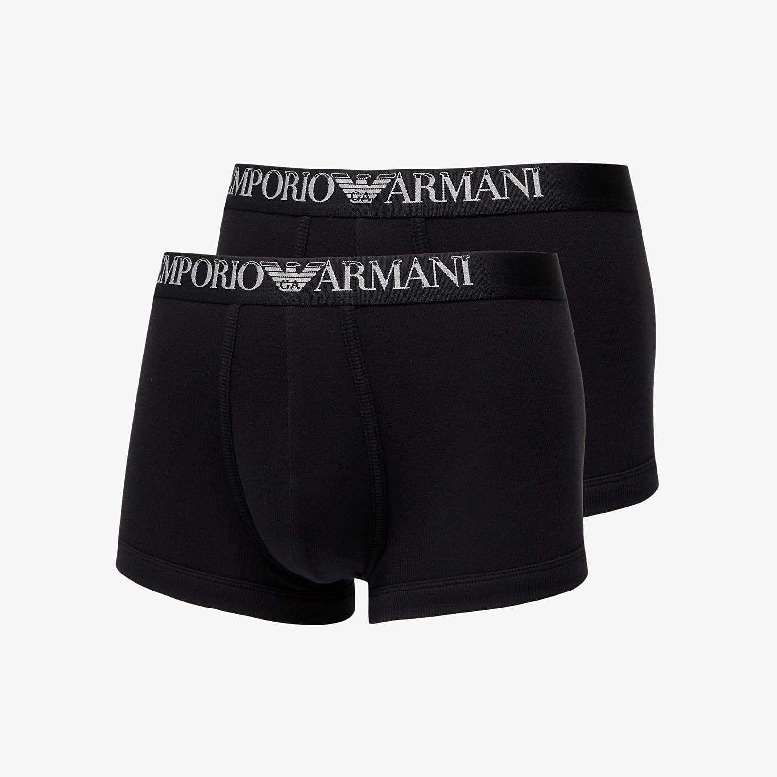 Boksarice  EA7 Emporio Armani Men's Knit Trunk 2-Pack Nero/ Nero
