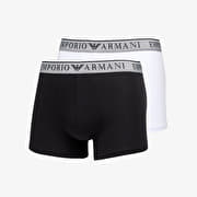 EA7 Emporio Armani Men's Knit Trunk 2-Pack Nero/ Bianco
