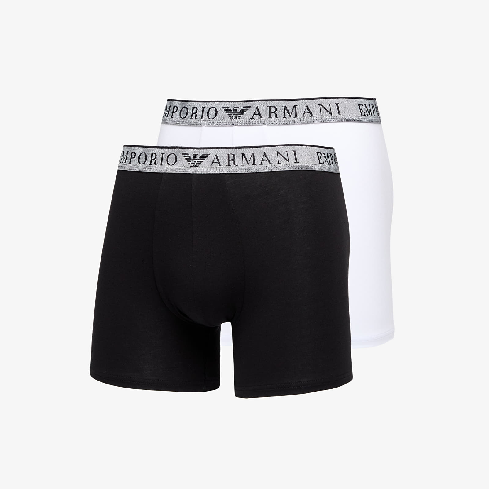 Boxershorts EA7 Emporio Armani Men's Knit Trunk 2-Pack Nero/ Bianco