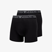 EA7 Emporio Armani Men's Knit Trunk 2-Pack Nero/ Nero
