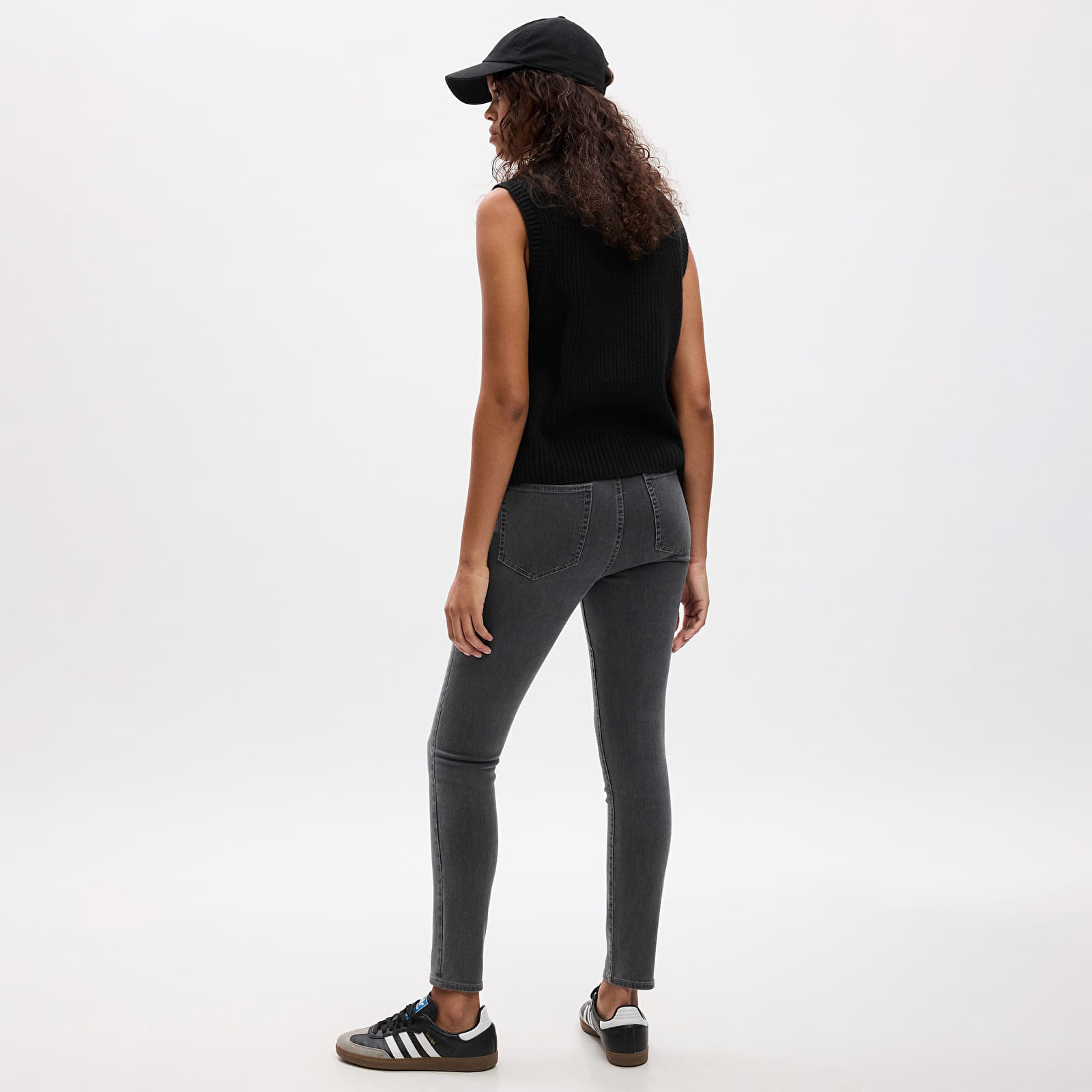 Női farmerek GAP Denim Pants Skinny Grey Wash
