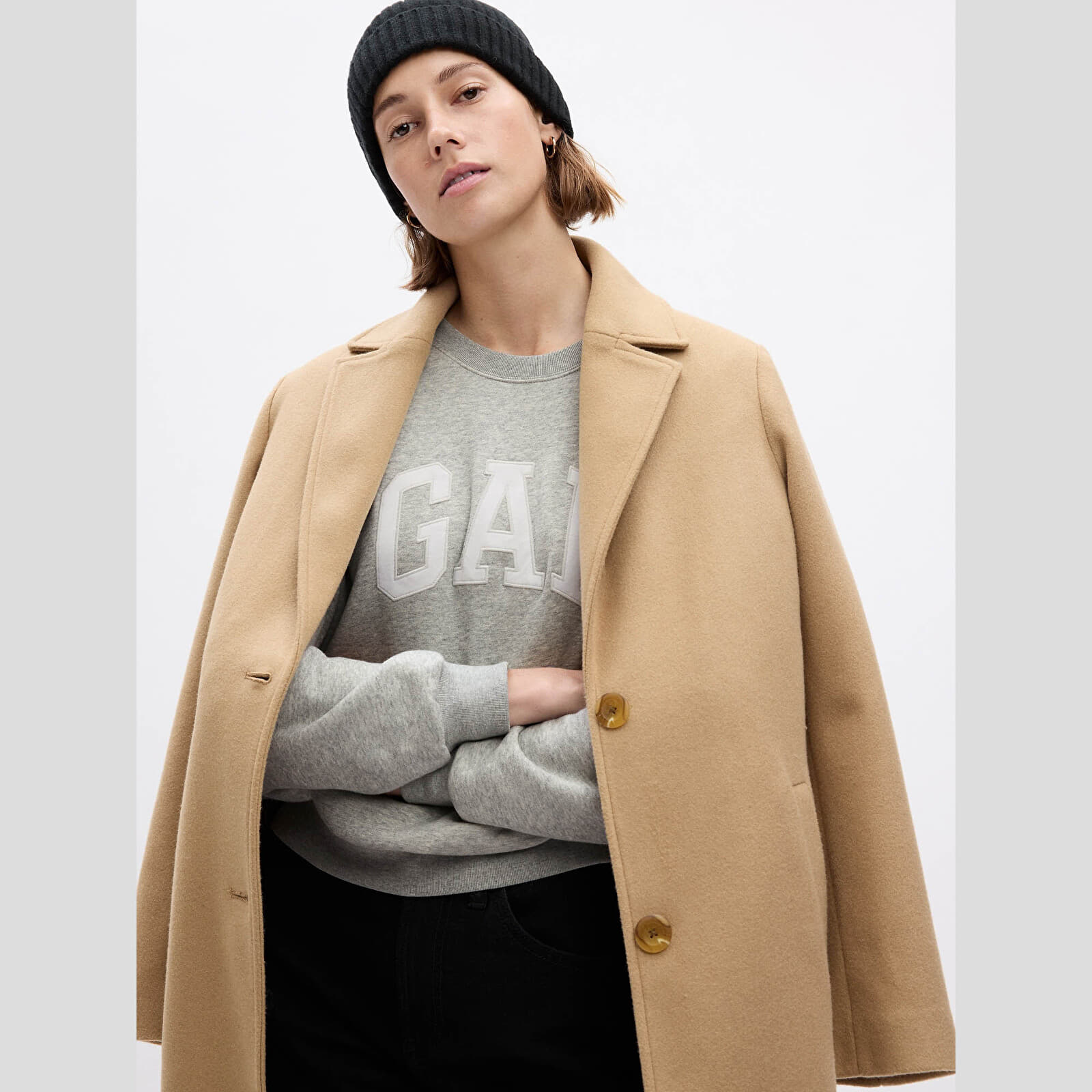 Gensere for kvinner GAP Logo Sweatshirt Light Heather Grey