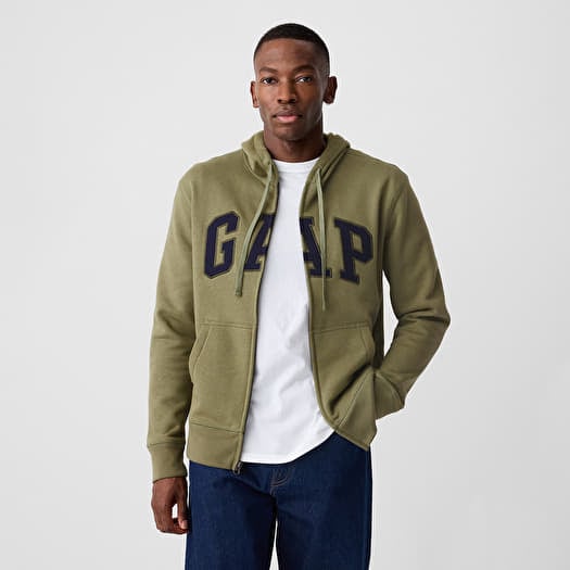 GAP Logo Fullzip Hoodie Walden Green